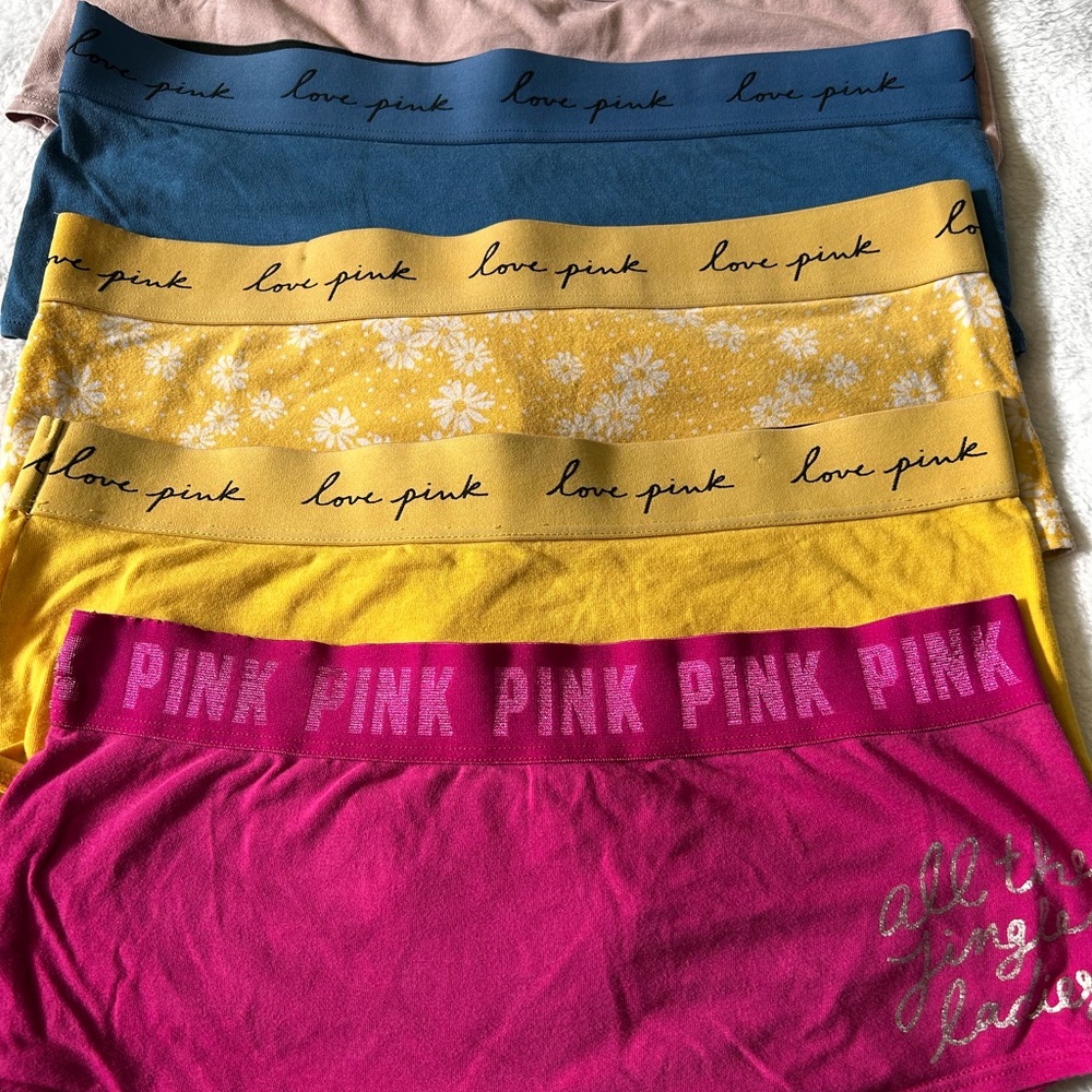 PINK Victoria's Secret Panty Trio - Pink, Black, and White